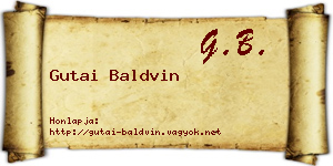 Gutai Baldvin névjegykártya